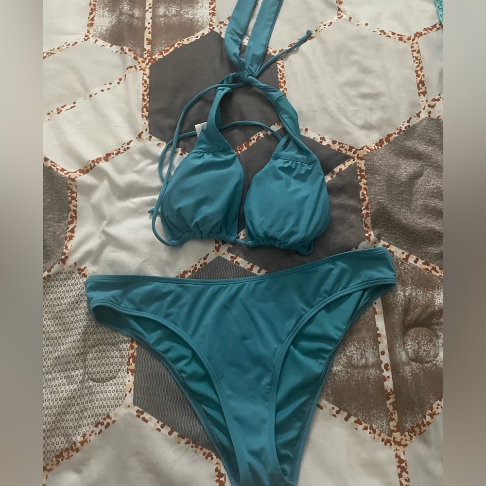 Blue 2pc bikini set